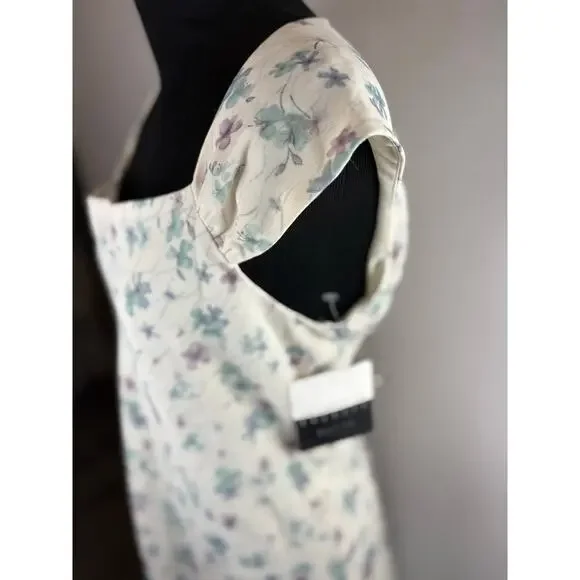 Liz Claiborne vintage Fresh Picked layered floral dress women's size 10 petite - Picture 2 of 8